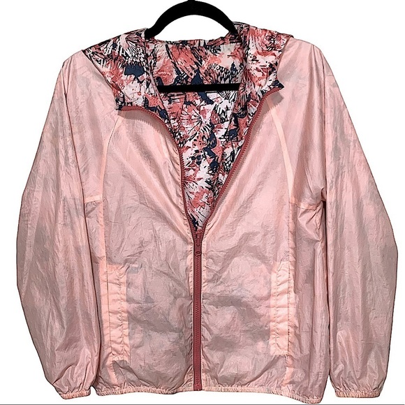 ZARA Girls Collection Pink/Pink Print Reversible Windbreaker Jacket Size 13/14 - Picture 3 of 11